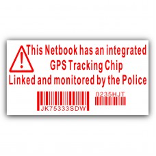 Notebook/Netbook Security Sticker-Fake Dummy GPS Police Tracking Sign-Dell,HP,Apple,Mac 